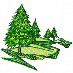 Trees Embroidery Design 11